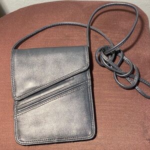 Elegant Black Leather Crossbody Bag